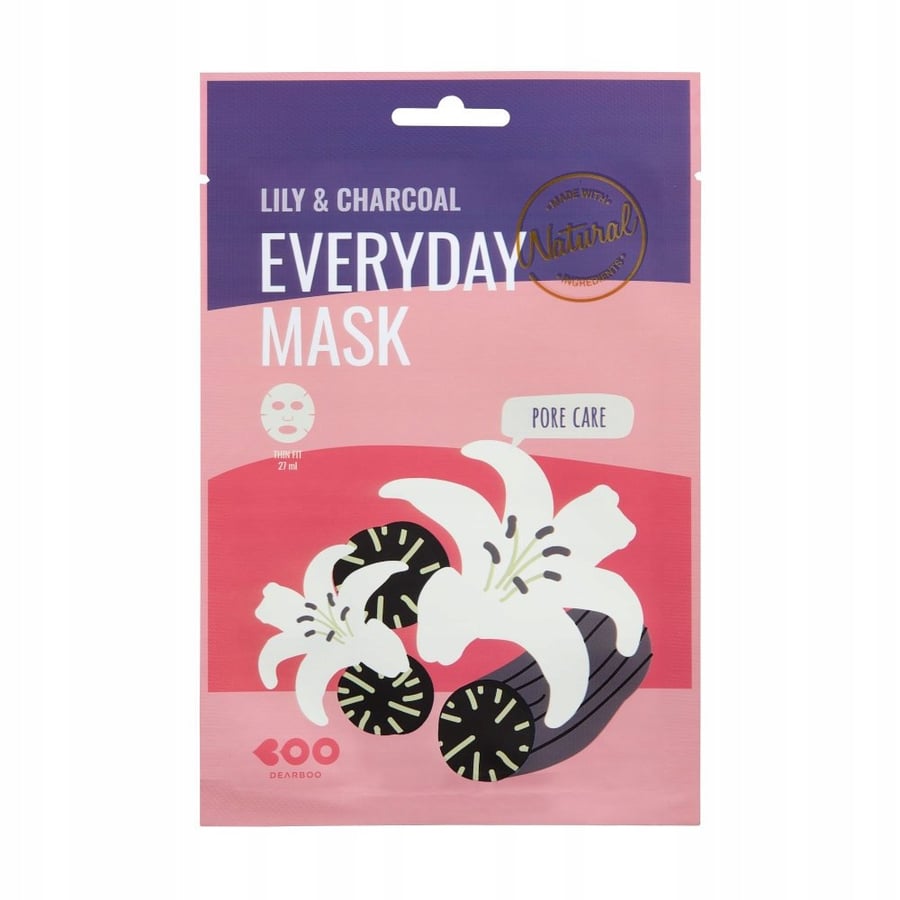 

Очищающая тканевая маска DEARBOO LILIA & CHARCOAL, 27 мл Inna marka