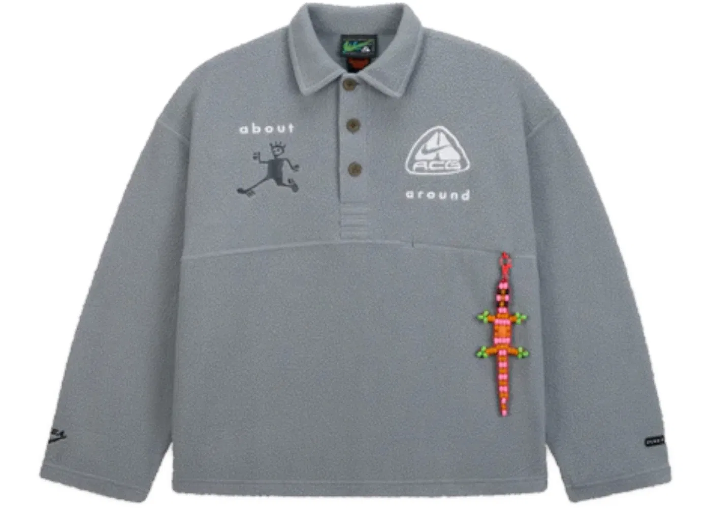 Мужское поло с длинным рукавом Nike ACG x CPFM Polo Nike, Grey