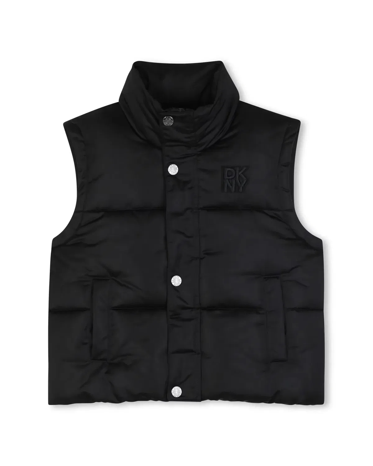 Детская парка для девочек с принтом DKNY, Negro