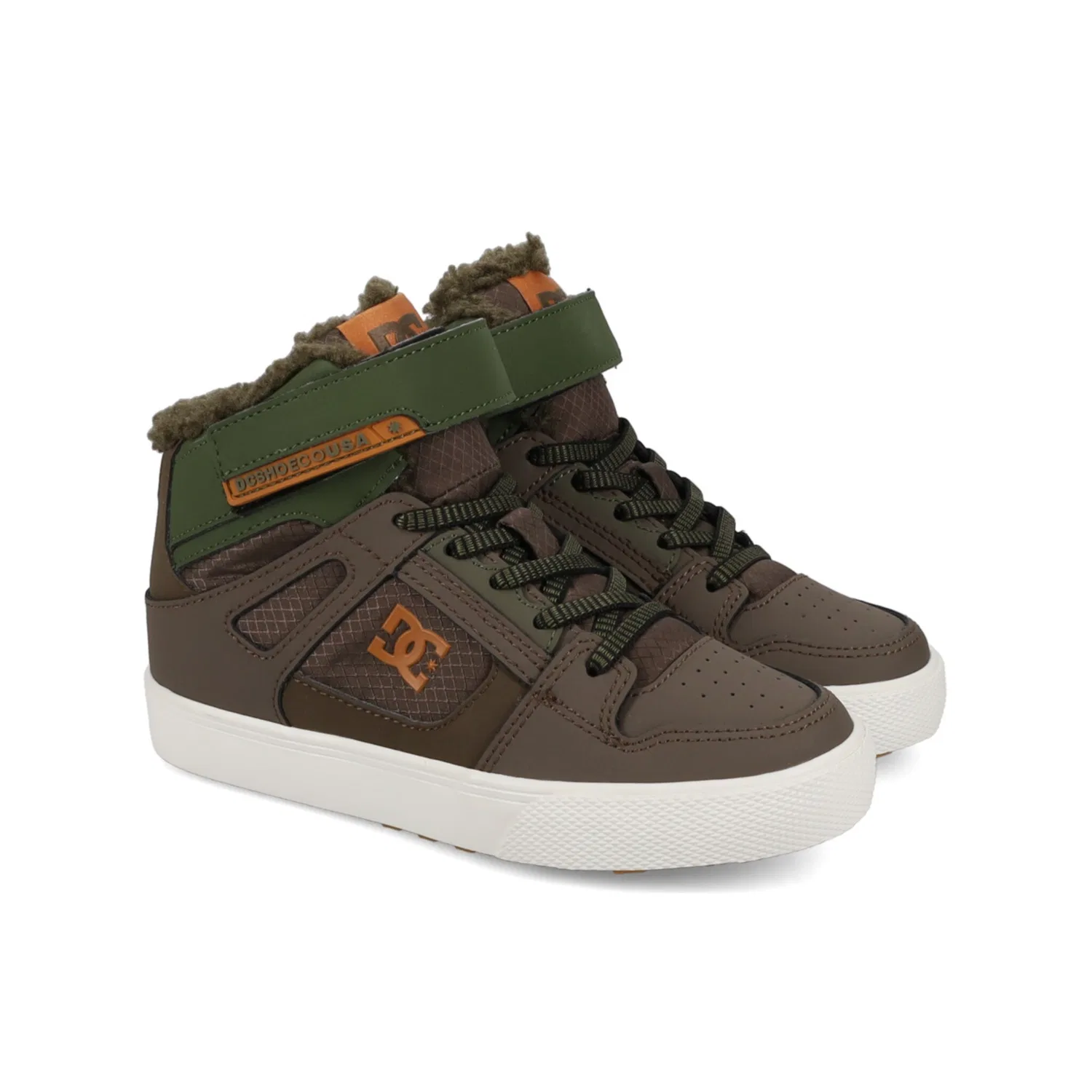 Детские зимние ботинки высокие DC Shoes, Olive/Offwhite
