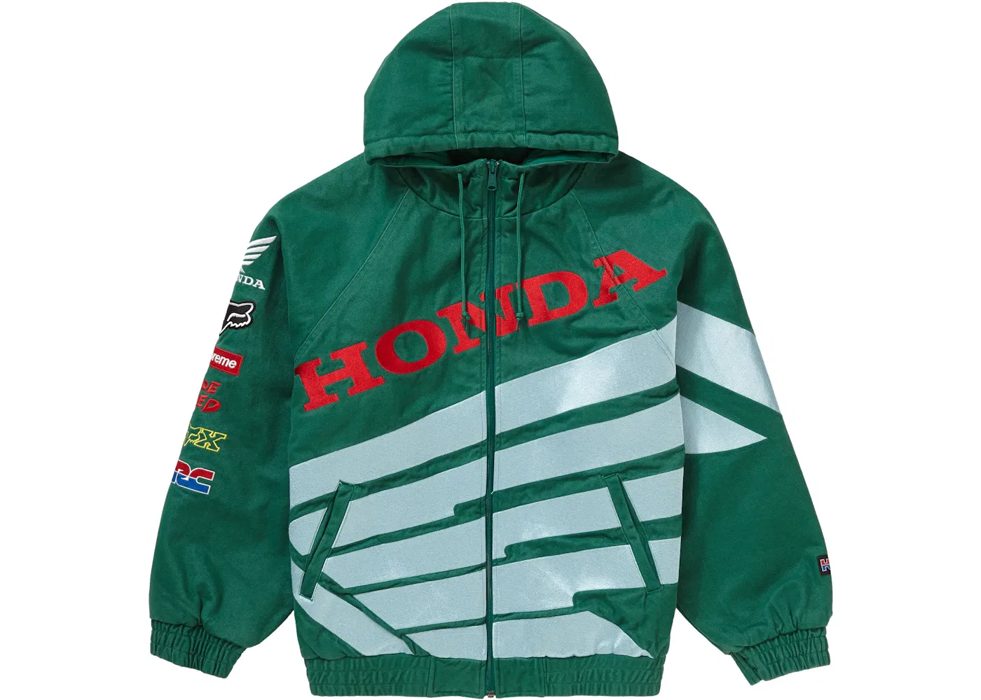 Мужская куртка пуховик с капюшоном Zip Up Jacket Supreme, Dark Green