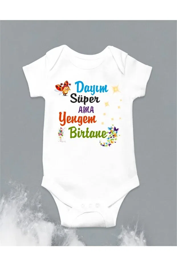 Детское боди для новорожденных с принтом Tuğbababy, White