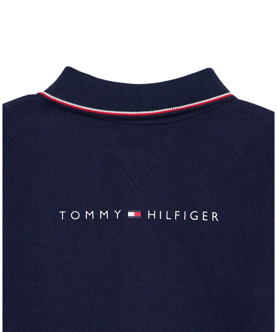 Детский комбинезон-поло с длинным рукавом Tommy Hilfiger, Navy — фото 4