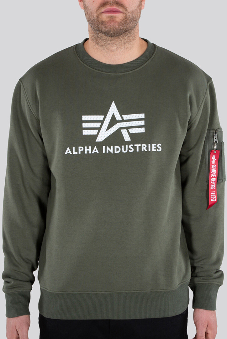 

Пуловер Alpha Industries 3D Logo II, оливковый, Зеленый, Пуловер Alpha Industries 3D Logo II, оливковый