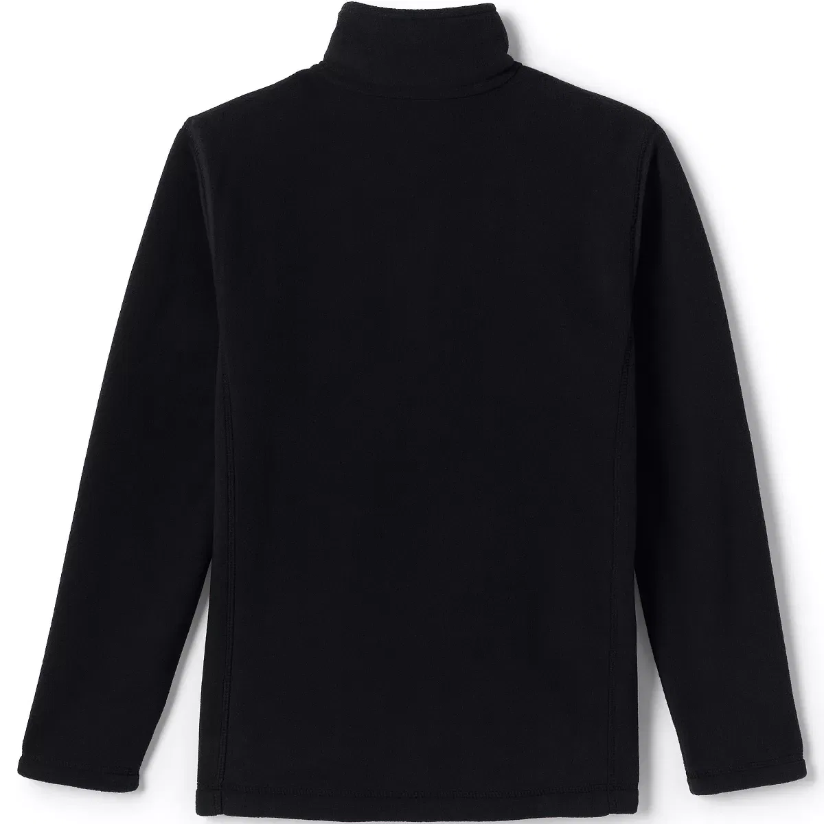Детский флисовый жакет на молнии Mid-Weight Fleece Jacket Lands' End, Black — фото 2