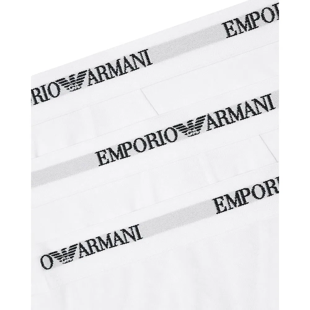 Мужские трусы-слипы из хлопка с эластаном EM000258_AF14132 Emporio armani, White — фото 4