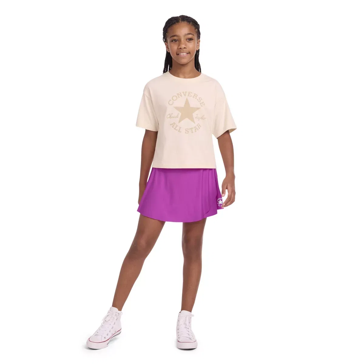 Детская юбка-шорты с принтом Converse GIRLS BOTTOMS, Vibrant Purple — фото 3