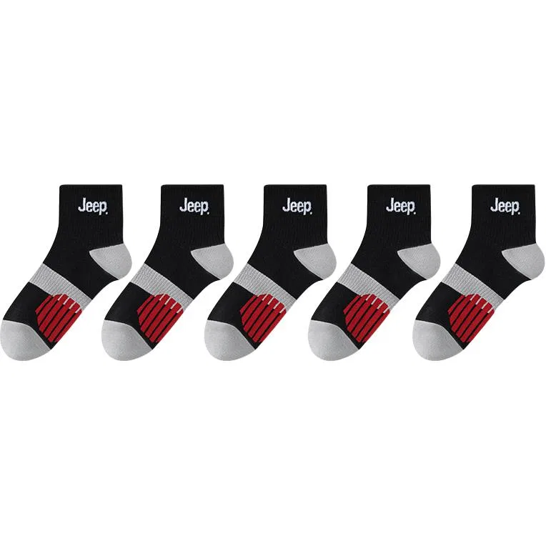 Детские носки с принтом Jeep, 5 пар, Black 5 Pack, Jeep, Black