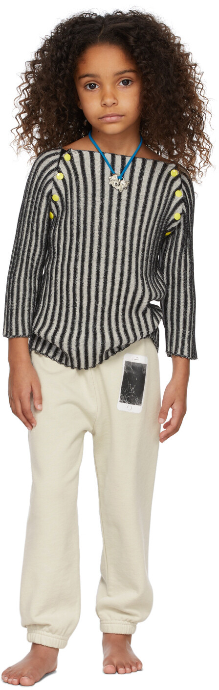 

SSENSE Эксклюзивный Детский Черно-Серый Свитер Bambino в Рубчик Eckhaus Latta, Черный, SSENSE Эксклюзивный Детский Черно-Серый Свитер Bambino в Рубчик Eckhaus Latta