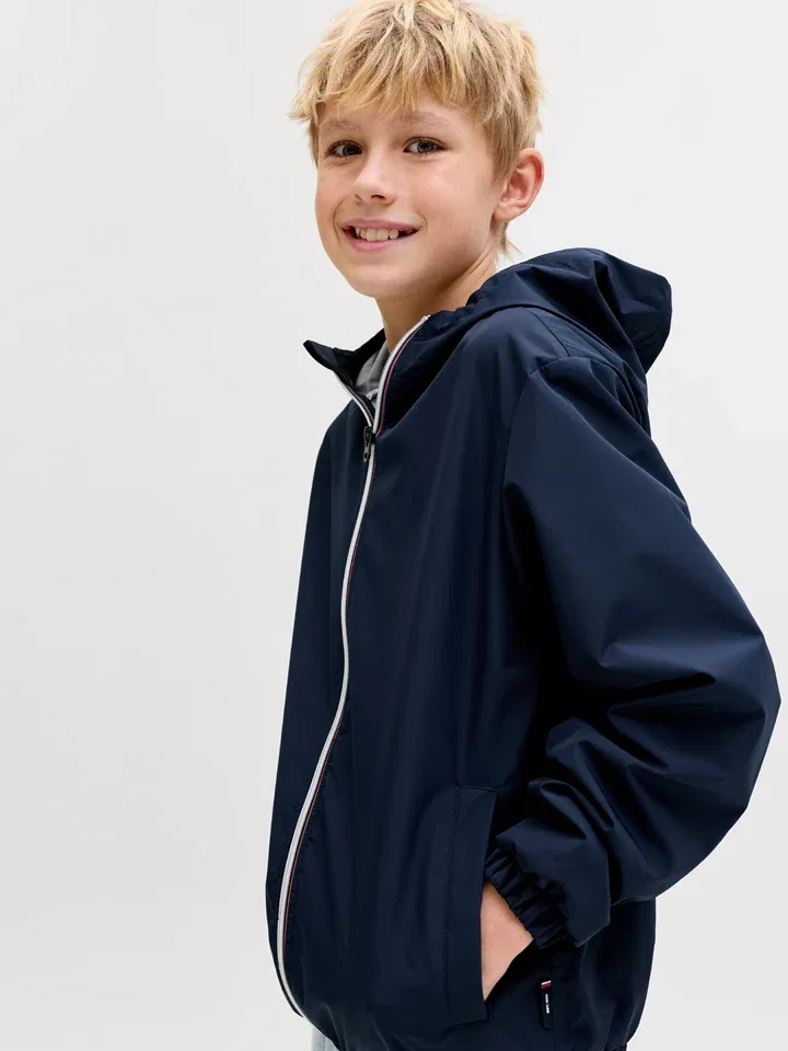 Блузон с капюшоном JACK & JONES Junior, темно-синий — фото 3