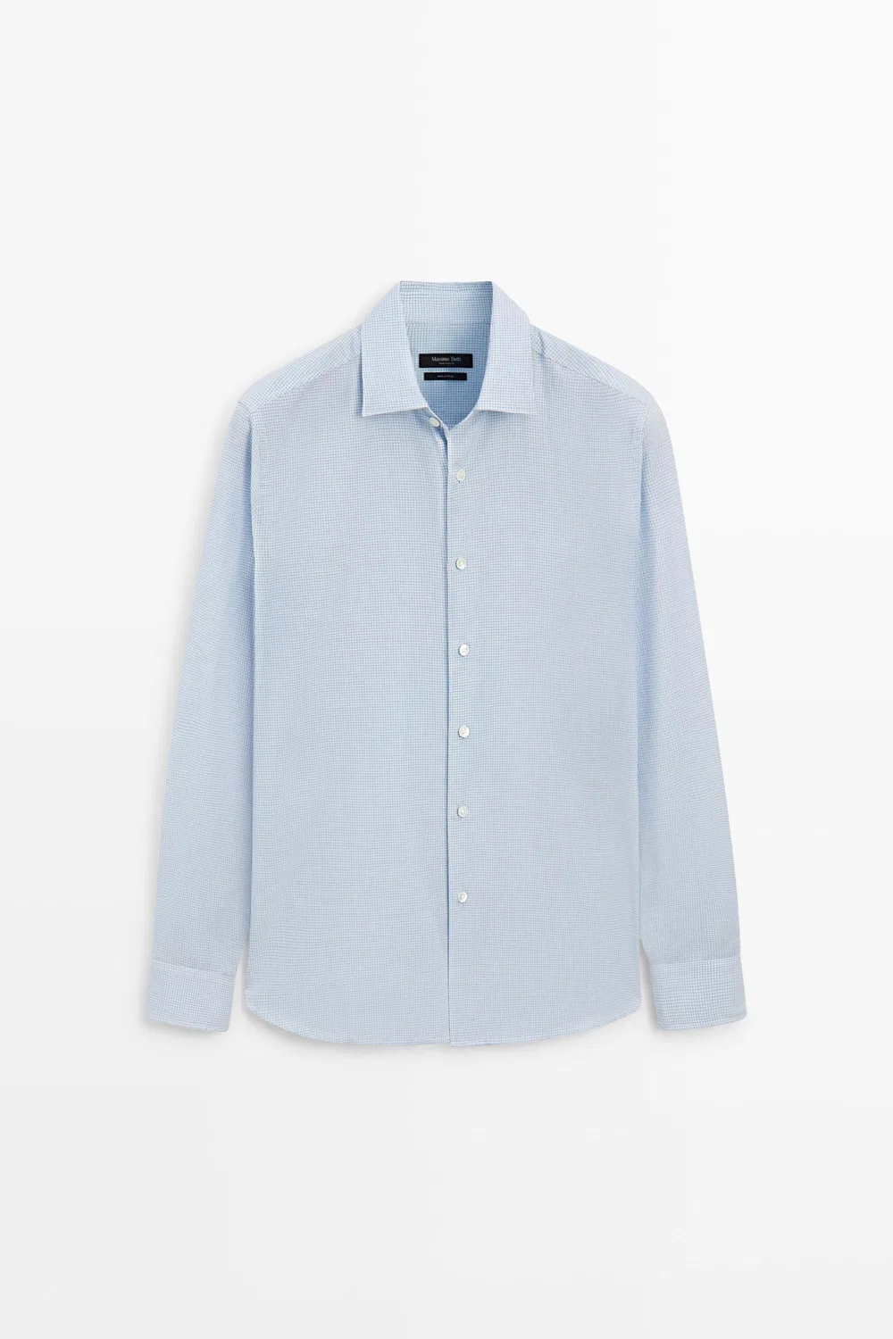 Рубашка Massimo Dutti 100% Cotton Regular Fit Plaid, синий — фото 2