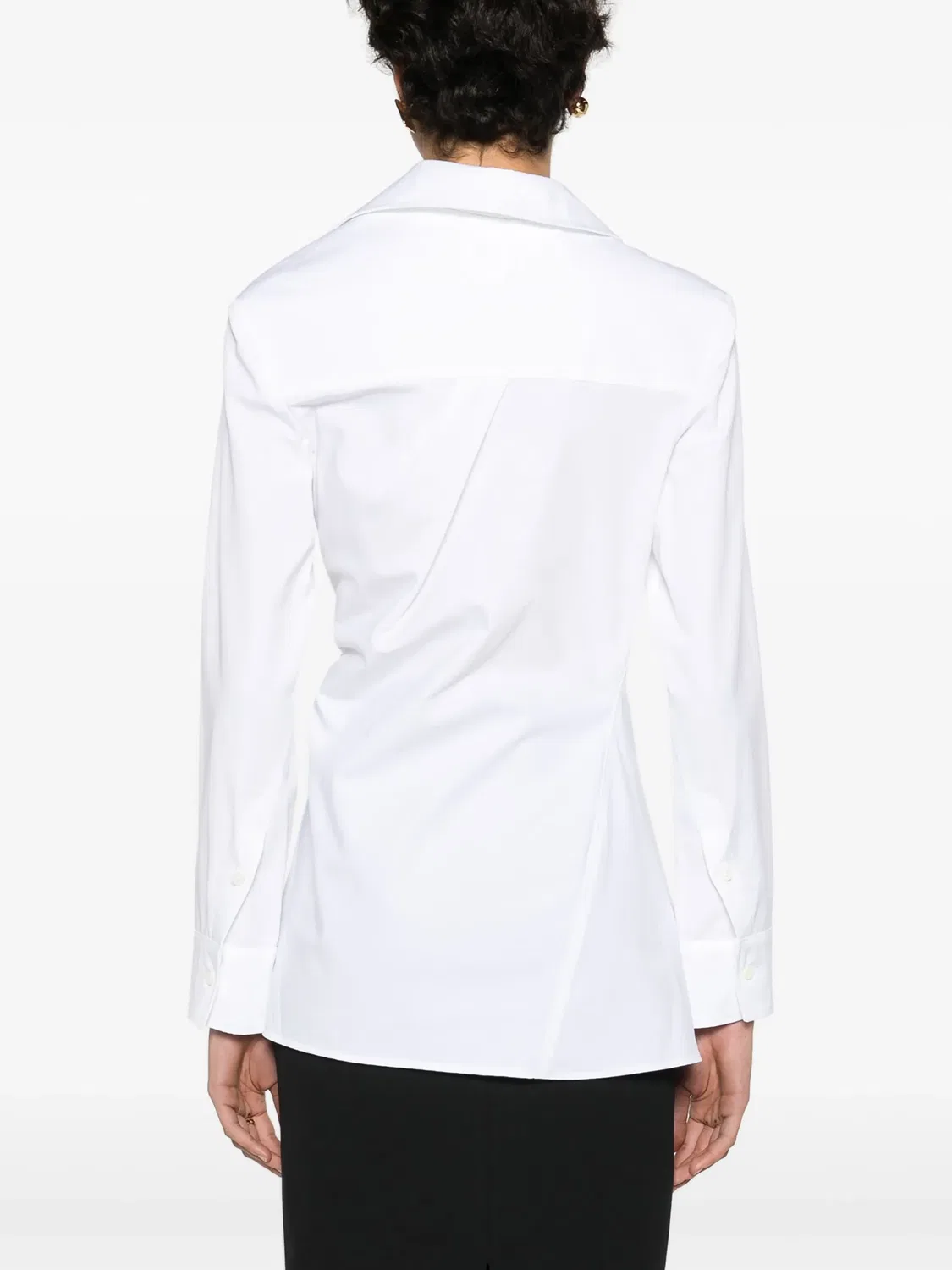 Рубашка из хлопка с асимметричным дизайном Jacquemus, белый — фото 2