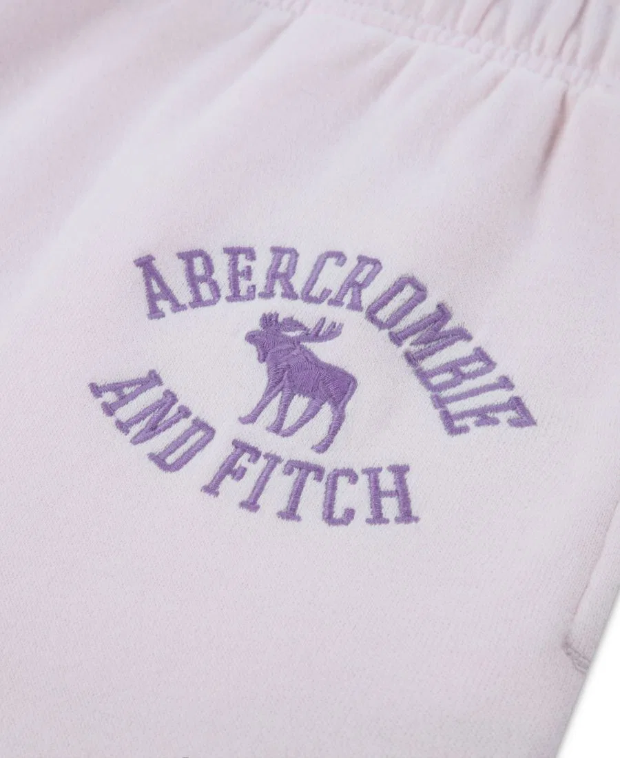 Штаны из флиса свободного кроя с низкой посадкой Logo Low-Rise Baggy Fleece Pants abercrombie kids, Purple — фото 3