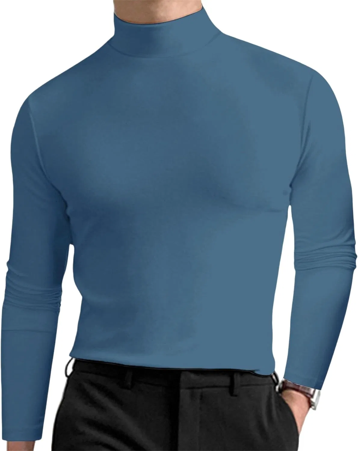 Мужская водолазка slim fit Mock Neck Top, Blue