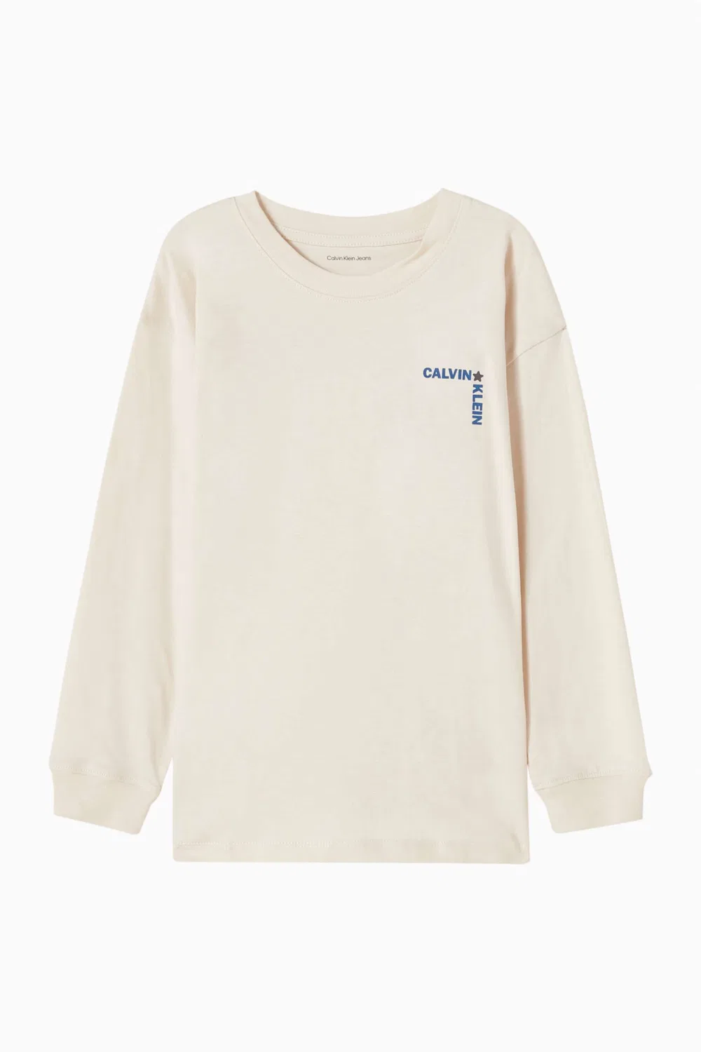 Свитшот хлопковый с логотипом Calvin Klein, нейтральный