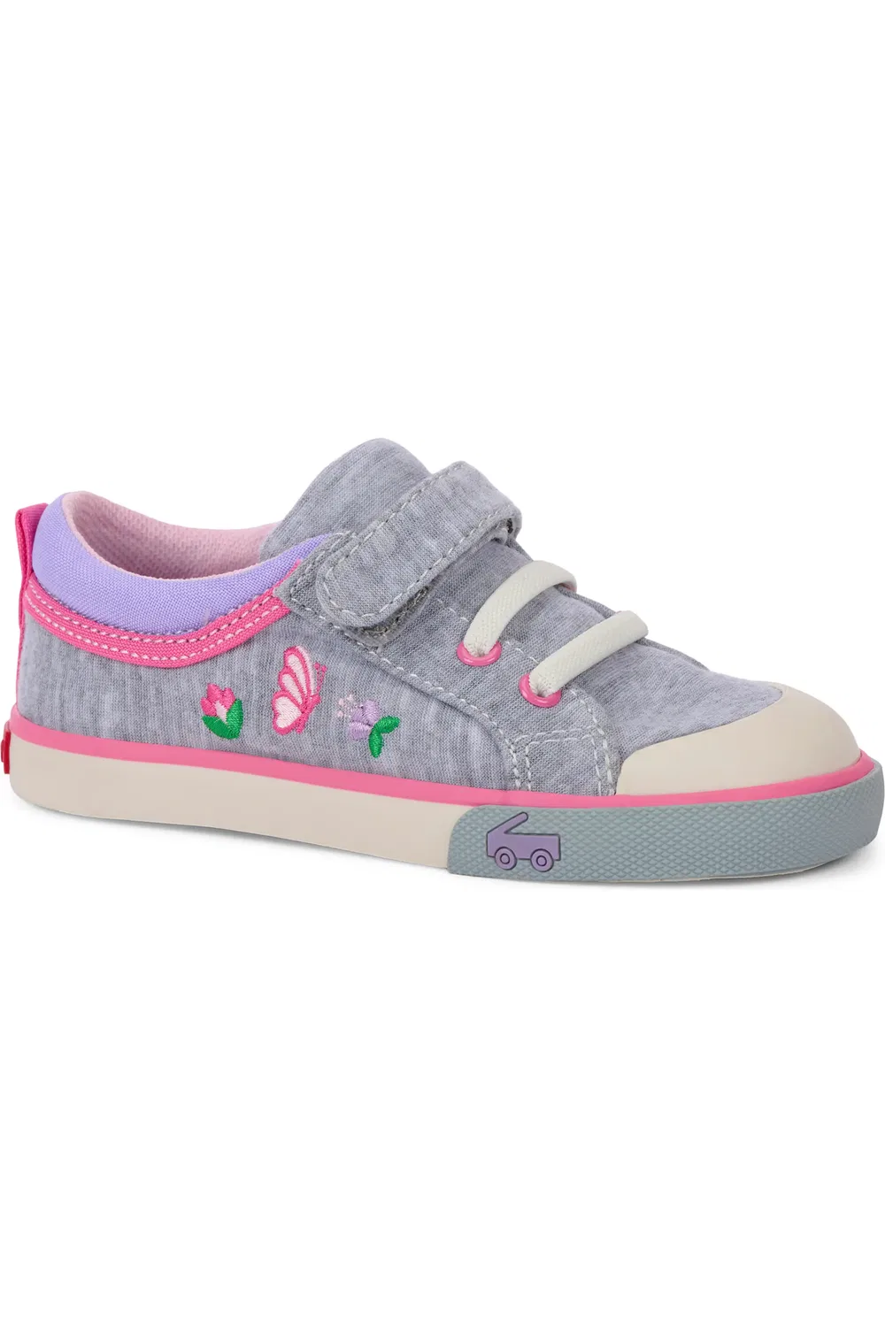 Детские кроссовки на липучке Kristin See Kai Run, Gray Jersey/Garden