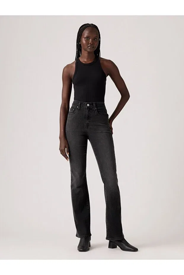 Женские джинсы из денима с завышенной талией Levi'S, Black — фото 4