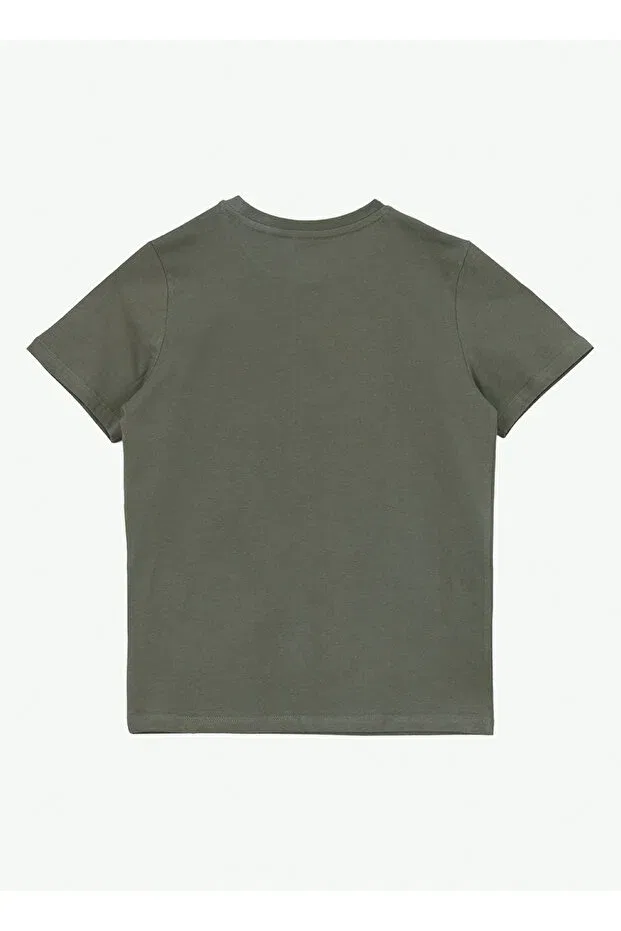Детская футболка для мальчиков с принтом Short Sleeve Jeep, Khaki — фото 2