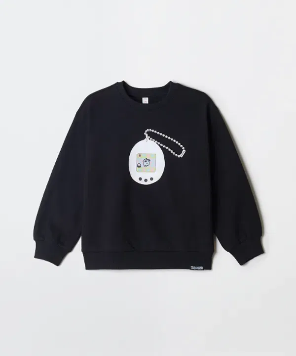 Свитшот с принтом Damagotchi, детский, Spao Kids, черный — фото 2