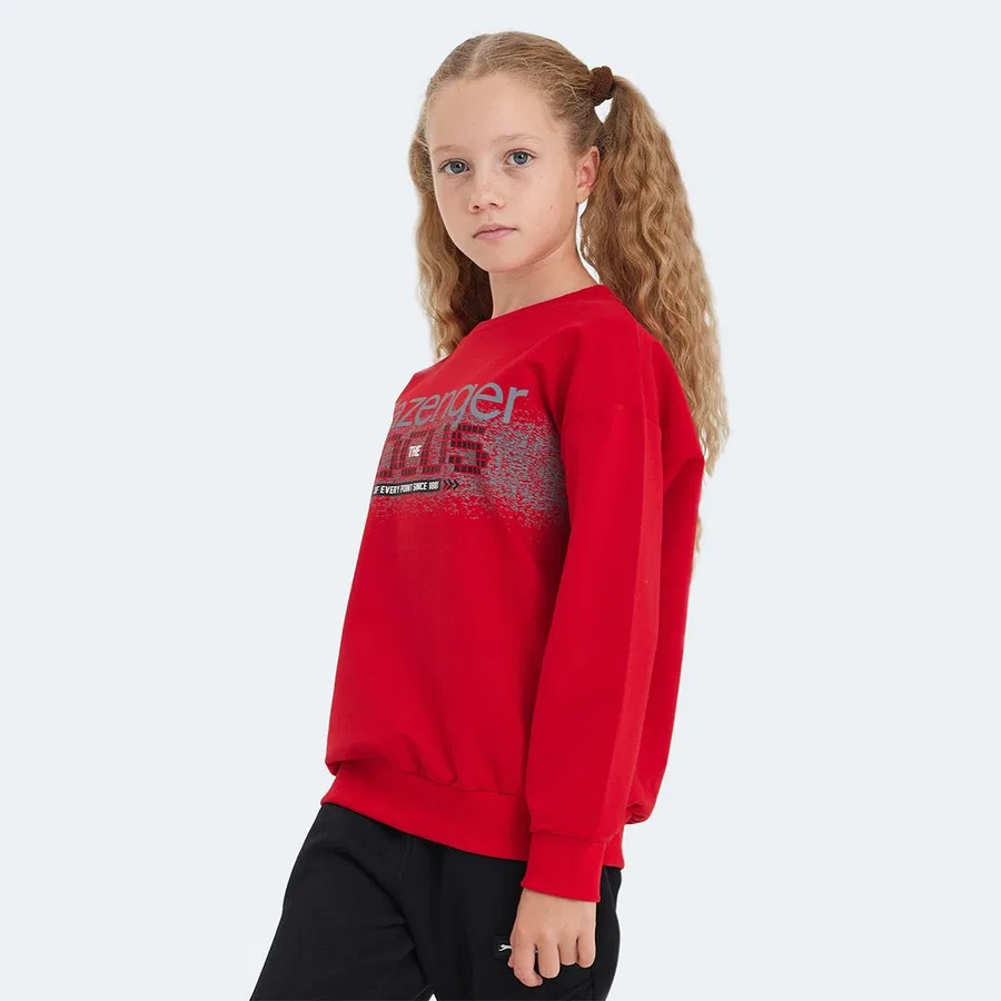 Свитшот детский с длинным рукавом LAST Slazenger, Красный — фото 3