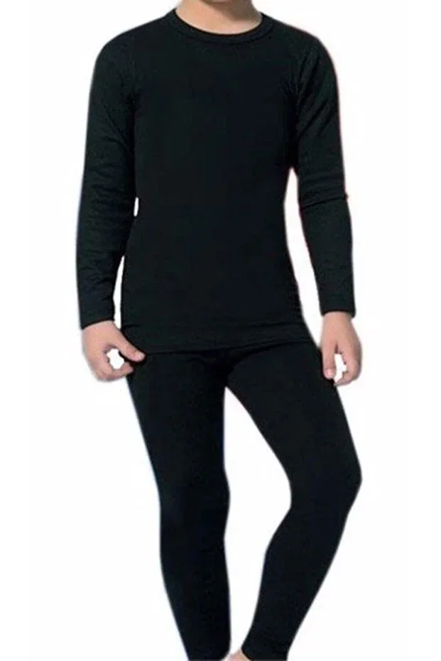 Детский комплект термобелья для мальчиков с длинным рукавом J.J.Jilly Jolly Baby&Kids, Black