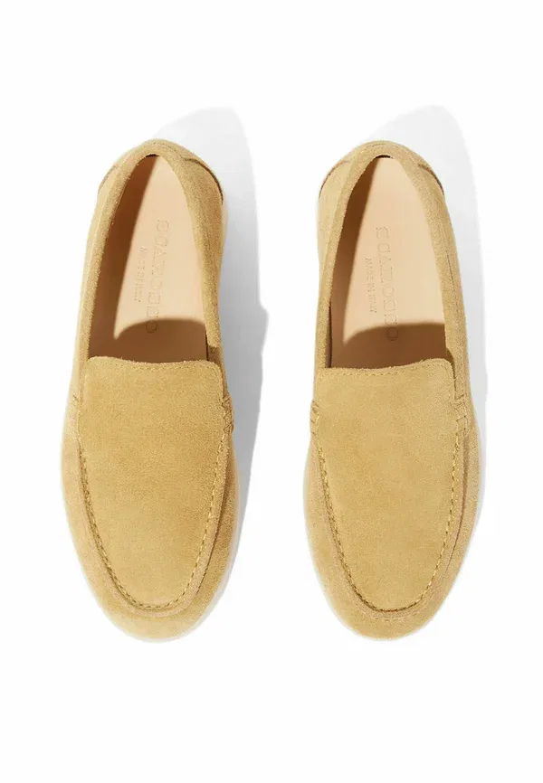Туфли замшевые Slip-ons Scarosso Beige Suede, бежевый — фото 3