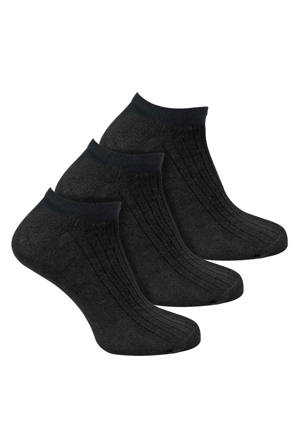 Набор из 3 пар хлопковых носков Sock Snob, Black