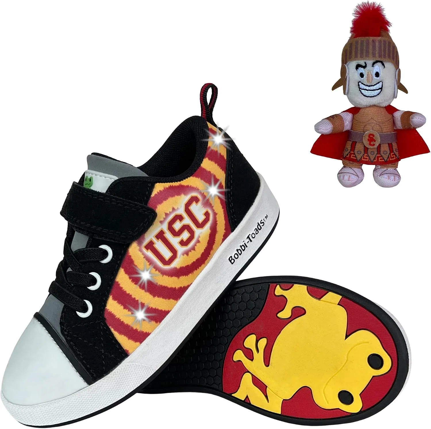 Детские кроссовки для мальчиков с подсветкой USC Bobbi-Toads, Red And Gold