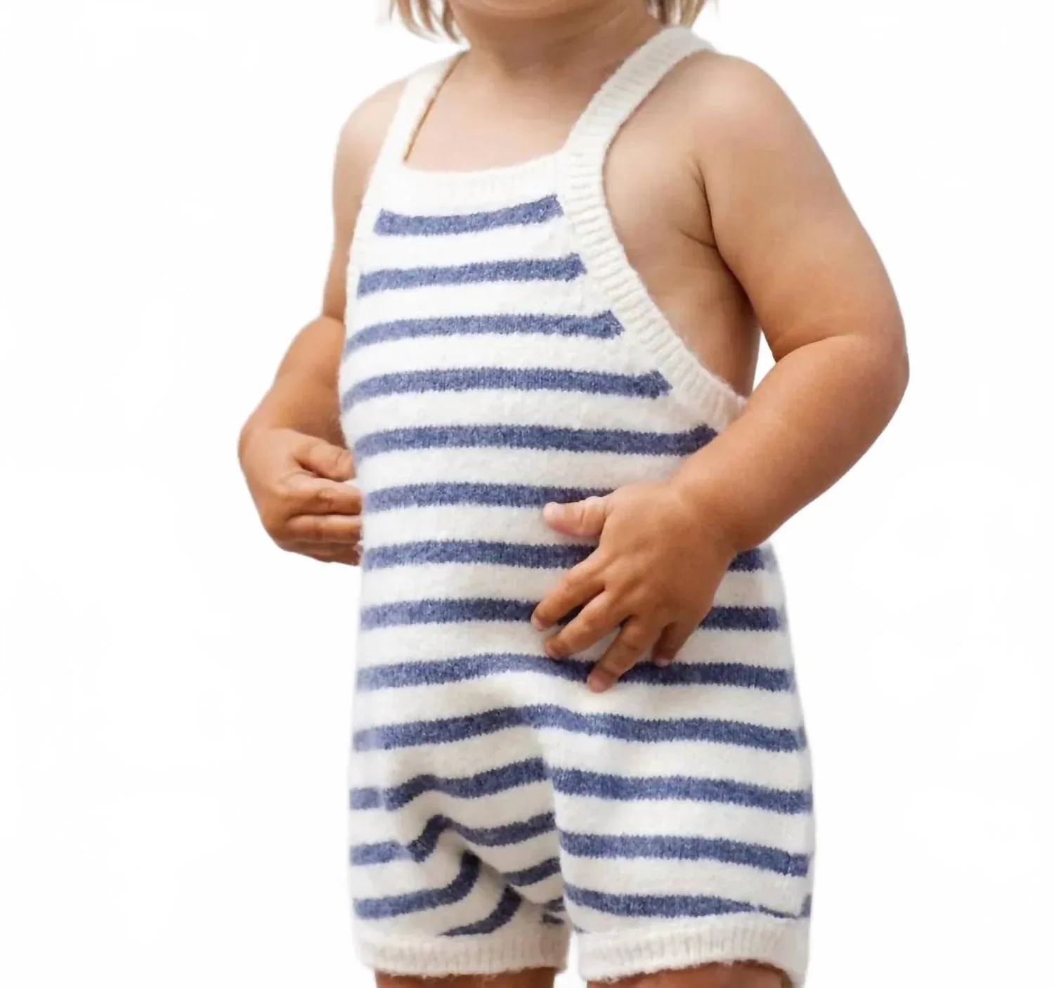 Детский боди-комбинезон для девочек с принтом Fisher Romper Rylee + Cru, Maritime Stripe — фото 3