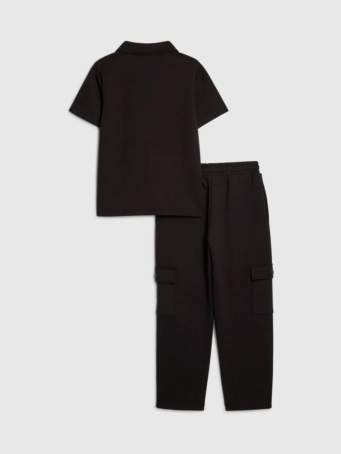 Комплект из поло и джоггеров Slim Fit Scuba River Island, черный — фото 2