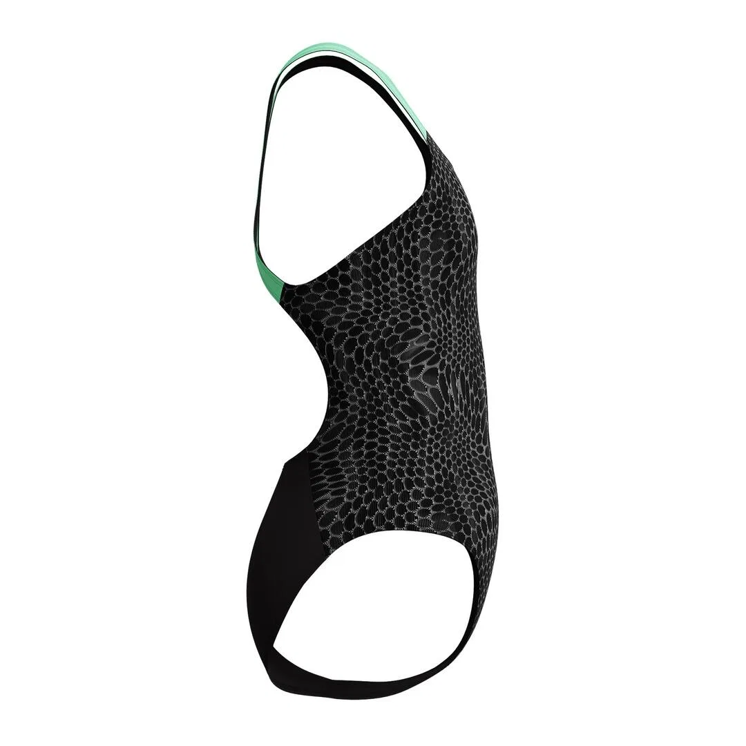 Детский купальник для девочек с открытой спиной Speedo Pt Alv Pwrbck, Grun — фото 2