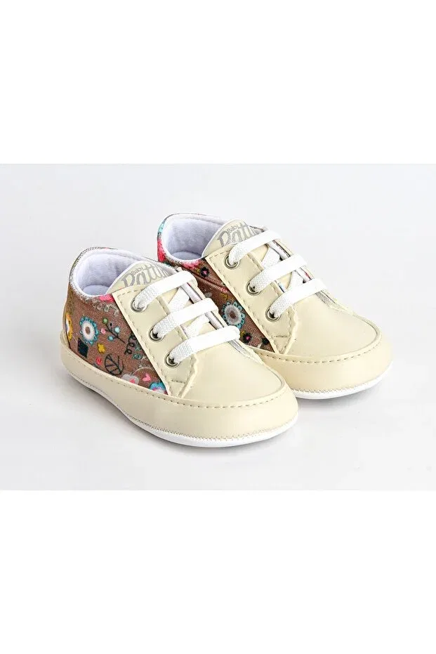 Детские пинетки для новорожденных с узором Baby Pattini, Cream