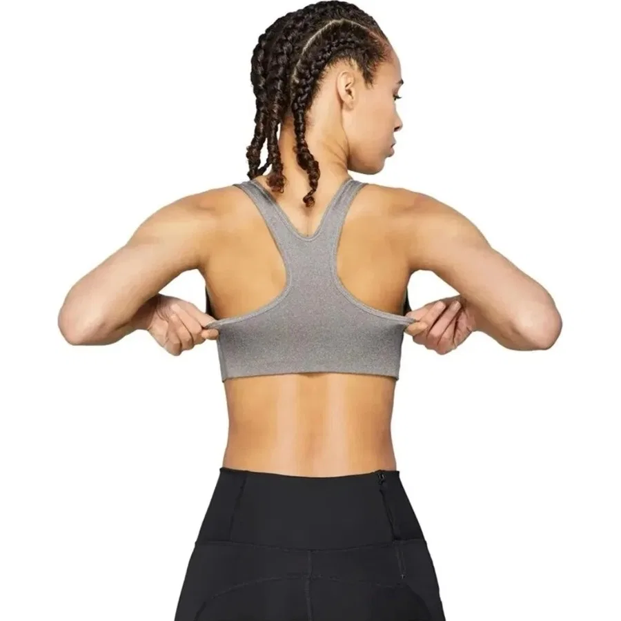 Спортивный бюстгальтер с Dri-Fit технологией Swoosh Futura Nike, Серый — фото 2
