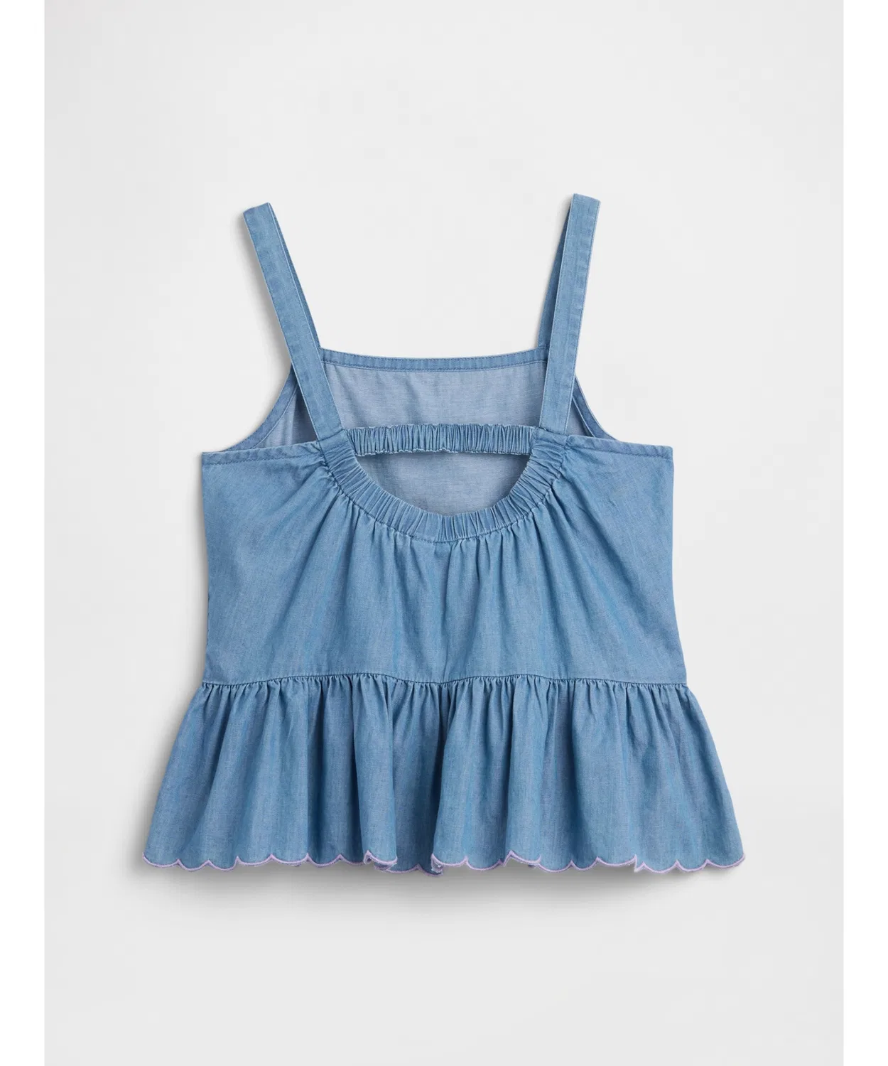 Детский топ-камисоль без рукавов с пеплумом, модель Peplum Tank Top GAP, Blue — фото 2
