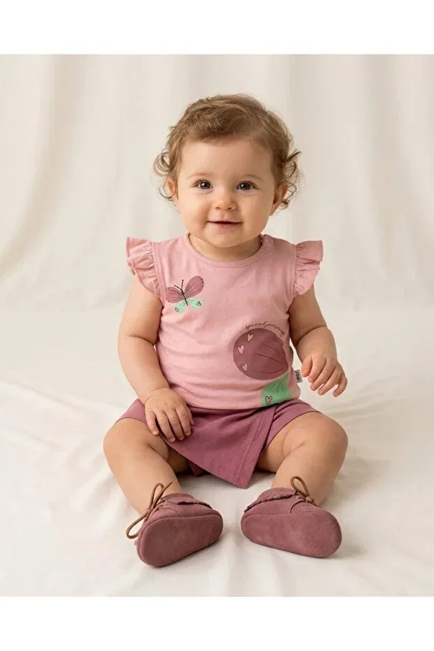 Детский комплект для девочек с принтом Voyyo Kids Baby, Rose Dry — фото 2