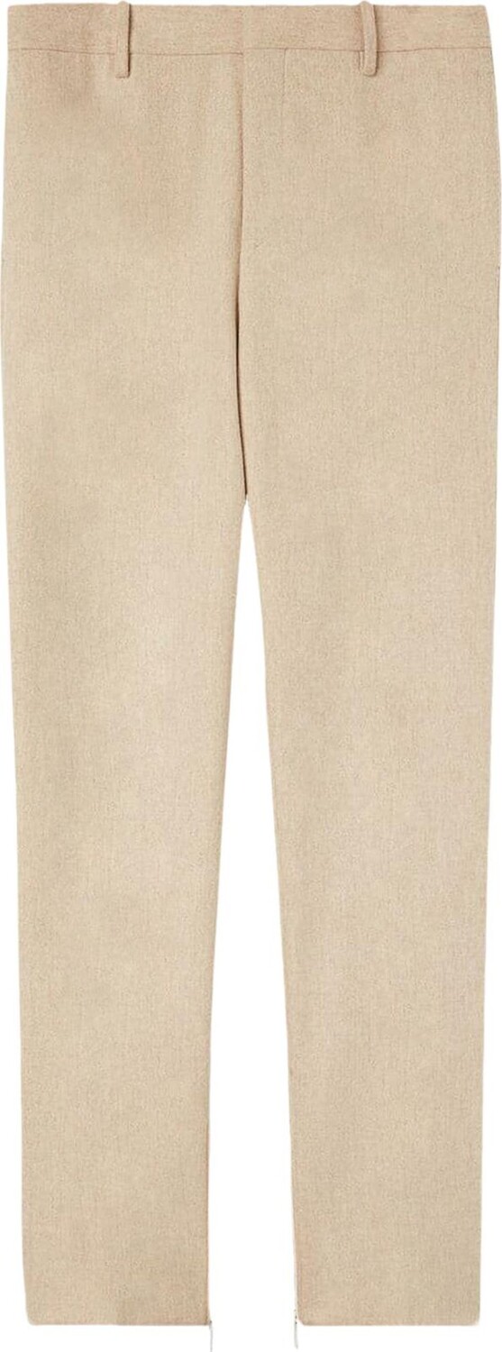 

Брюки Off-White Tag Wool Slim Zip Pant 'Beige', загар, Серый, Брюки Off-White Tag Wool Slim Zip Pant 'Beige', загар
