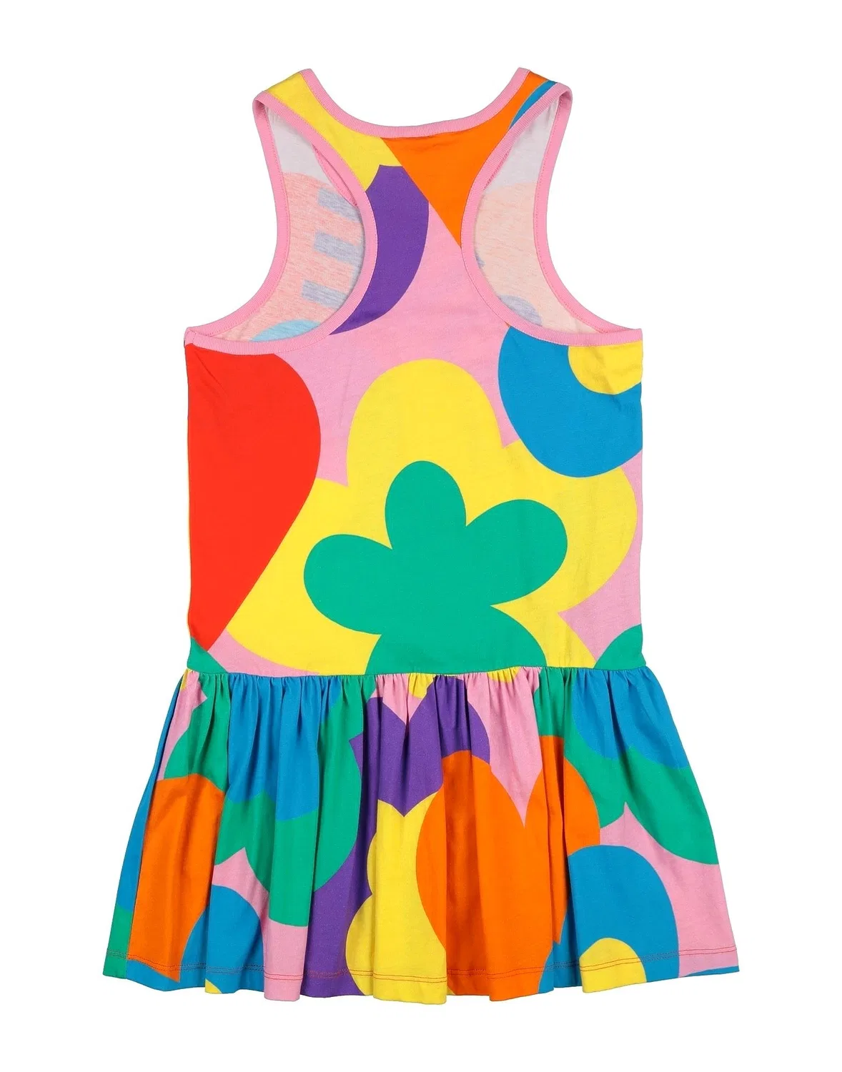 Детское платье для девочек с цветочным принтом Stella Mccartney Kids, розовый — фото 2