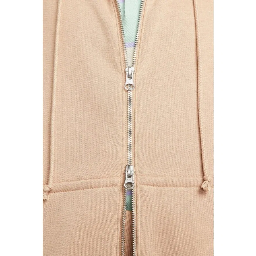 Женский свитшот-худи с капюшоном и молнией Sportswear Phoenix Fleece Oversized Full Zip, Nike, Бежевый — фото 4