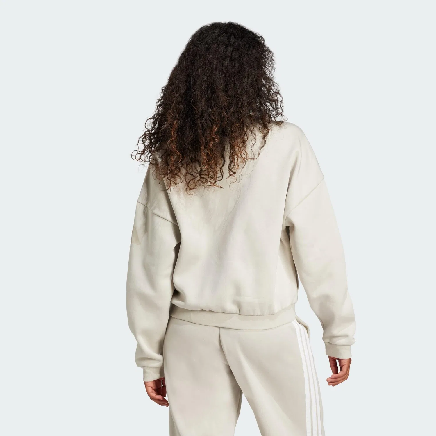 Мужской хлопковый бомбер Adidas Essentials Contemporary Logo, Beige — фото 3