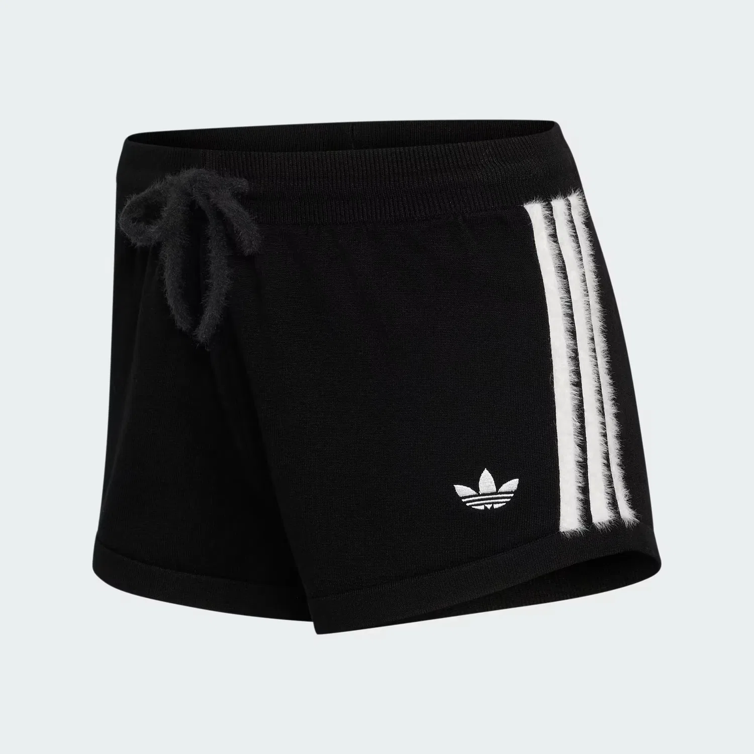Женские трикотажные шорты прямого кроя KNITTED SHORTS Adidas Originals, черно-белый — фото 4