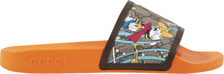 

Сандалии Disney x Gucci Pool Slide Pursuit Donald Duck, разноцветный