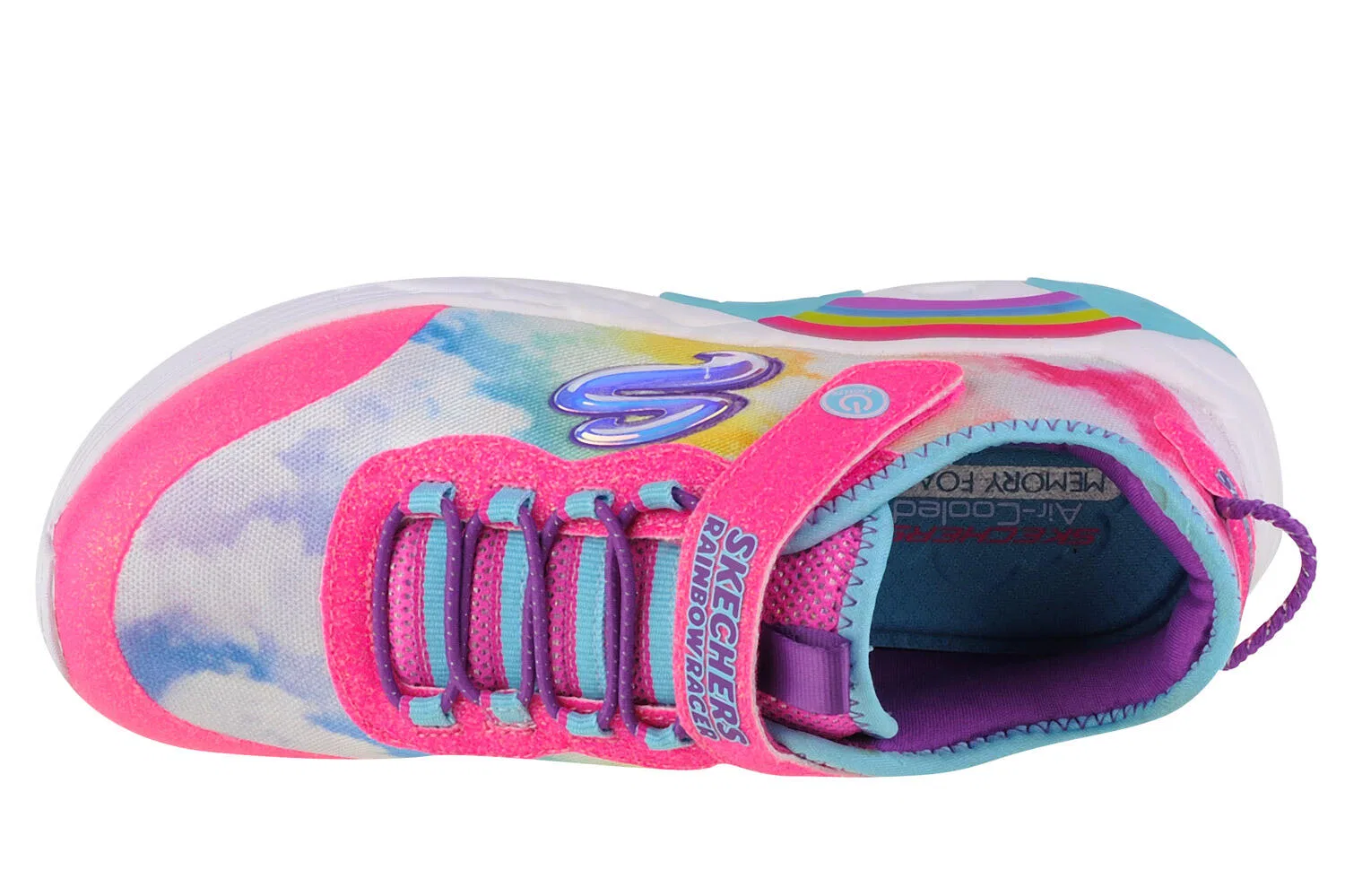 Детские кроссовки для девочек с технологией Air-Cooled Memory Foam Rainbow Racer Skechers, Bunt — фото 3
