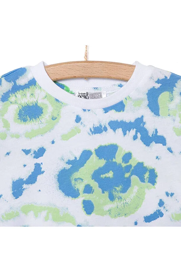 Детская футболка для мальчиков с принтом Hellobaby baby shark Ebebek Hello Baby, Light Blue — фото 2