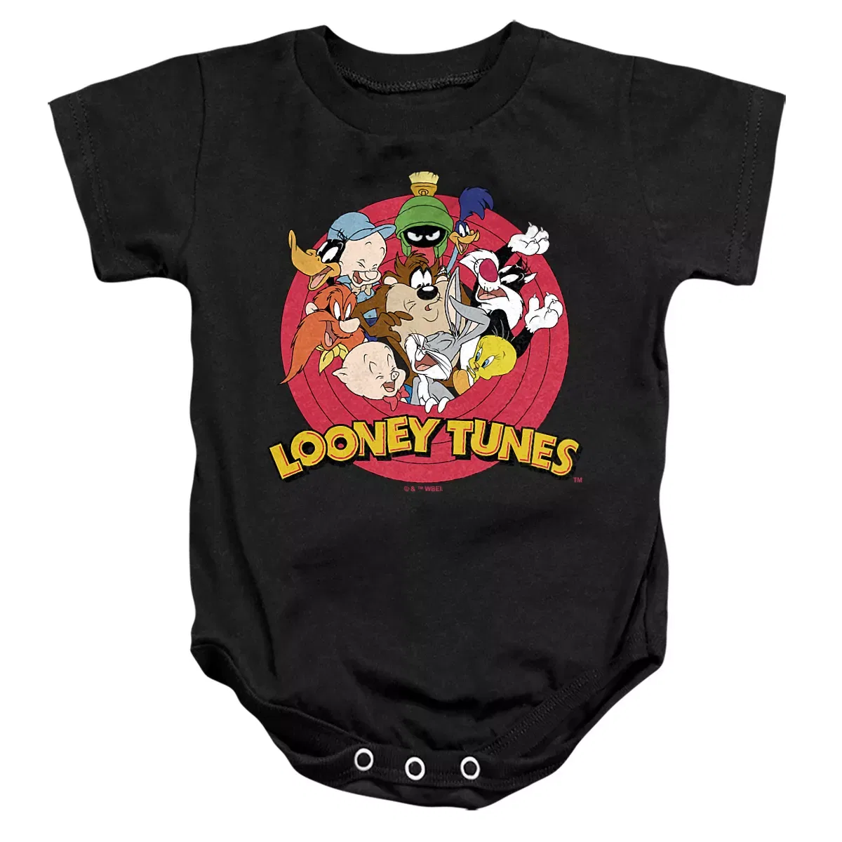 Детское боди с коротким рукавом Baby Looney Tunes Smaller Group Logo Looney Tunes, Black