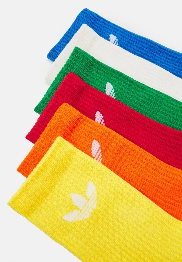 Комплект из 6 пар носков Crew унисекс Adidas Originals, белый/синий/зеленый — фото 3