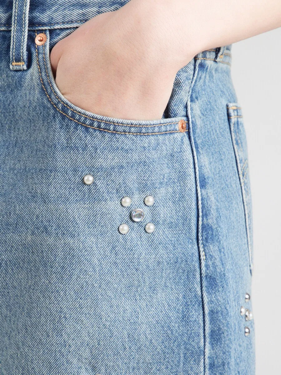 Юбка LEVI'S "Icon Skirt" из синего денима — фото 3