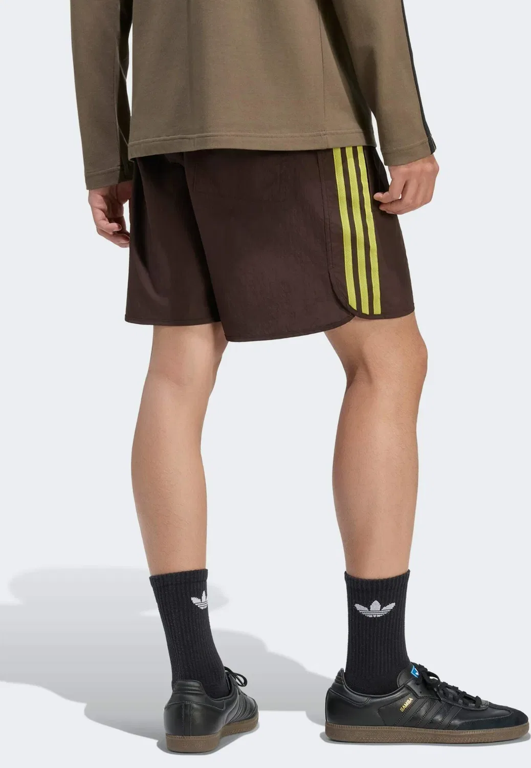 Шорты для спринта - спортивные штаны Adidas Originals, Aurora Coffee Preloved Lime — фото 2