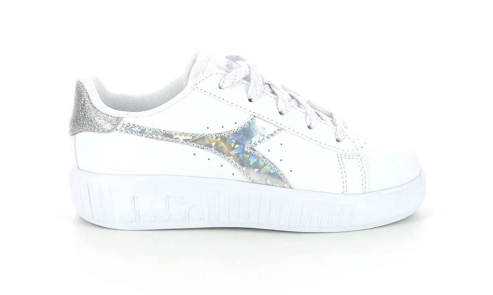 Детские кроссовки для девочек Diadora B. Elite, White White Silver — фото 2
