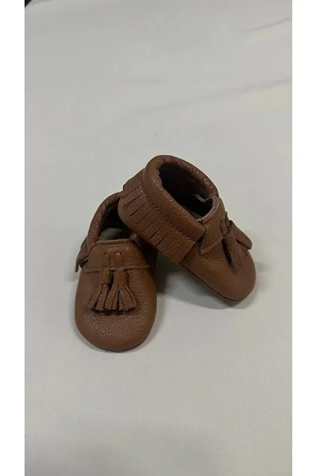 Детские лоферы для девочек кожаные Annerüyası, Light Brown