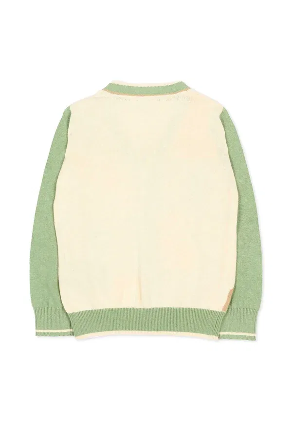 Кардиган клетчатый Cardigan Tru Trussardi Junior beige, бежевый — фото 2